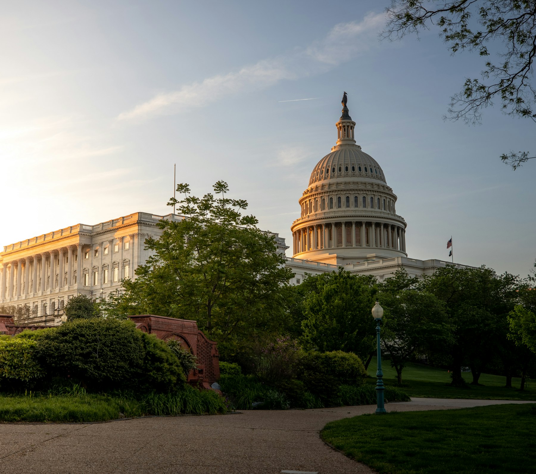 The United States Capitol at golden hour